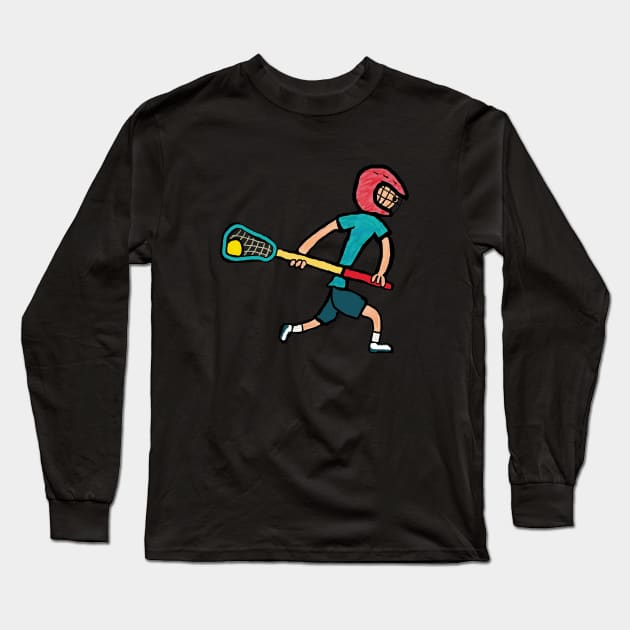 Lacrosse Long Sleeve T-Shirt by Mark Ewbie